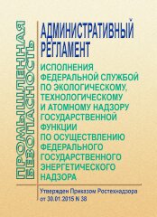 Административный регламент исполнения Федеральной службой по экологическому, технологическому и атомному надзору государственной функции по осуществлению федерального государственного энергетического надзора