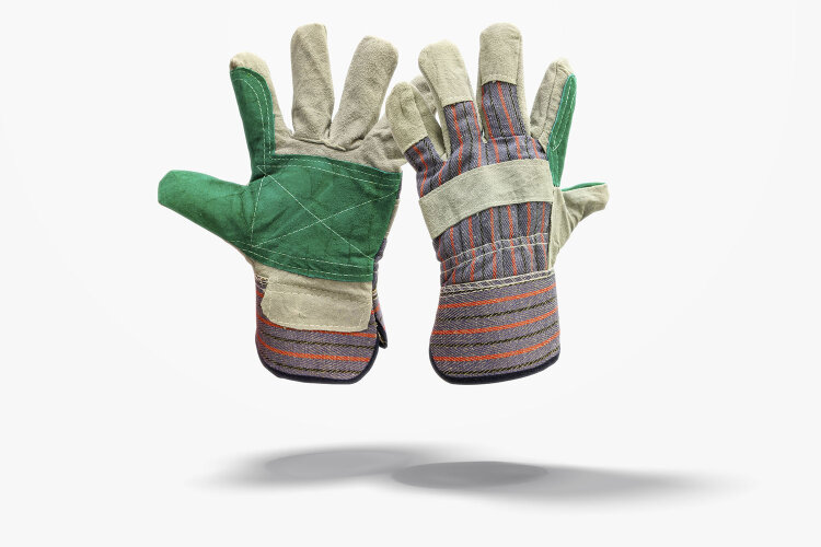 Перчатки-краги рабочие спилковые усиленные комбинированные