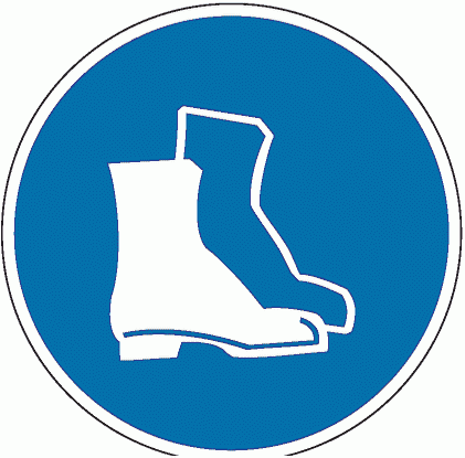 Знак M05 Работать в защитной обуви