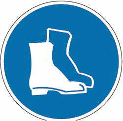 Знак M05 Работать в защитной обуви