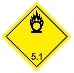 Знак Окисляющие вещества класс 5.1