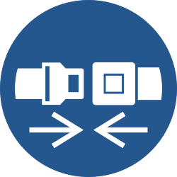 Знак M020 Носить (застегнуть) ремень безопасности