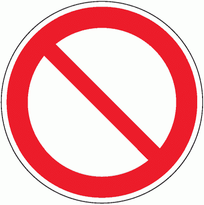 Знак P21 Запрещение (прочие опасности или опасные действия)