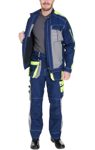 Костюм "Прогресс" темно-синий с серым лимон