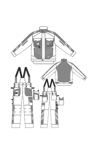 Костюм "Прогресс" темно-синий с серым лимон