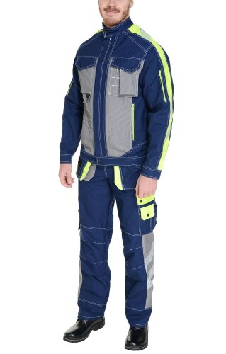 Костюм "Прогресс" темно-синий с серым лимон