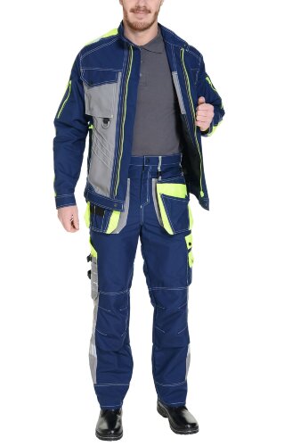 Костюм "Прогресс" темно-синий с серым лимон