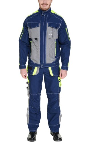 Костюм "Прогресс" темно-синий с серым лимон