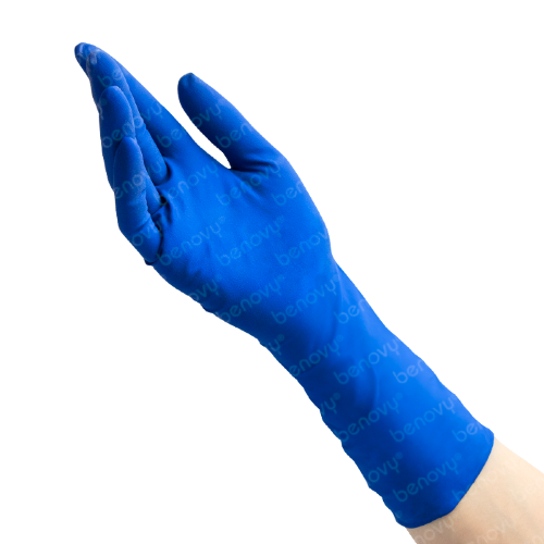 Перчатки Benovy Latex High Risk латексные смотровые повышенной прочности 25 пар