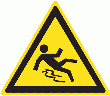 Знак W28 Осторожно. Скользко