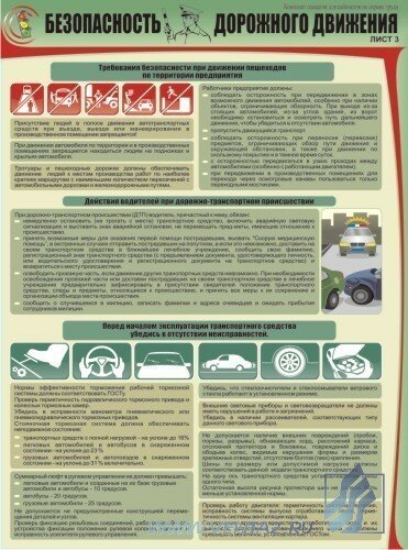 Комплект плакатов: Безопасность дорожного движения, 3 штуки