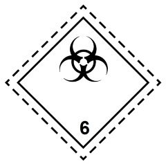 Знак Инфекционные вещества класс 6.2