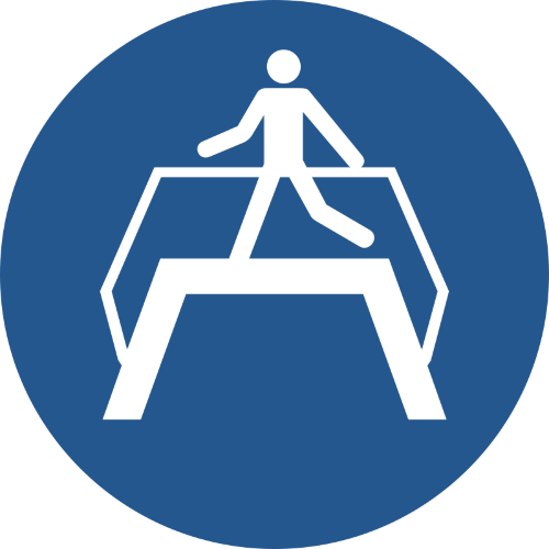 Знак M023 Использовать пешеходный мост