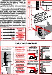 Плакат: Защитное зануление, 1 штука