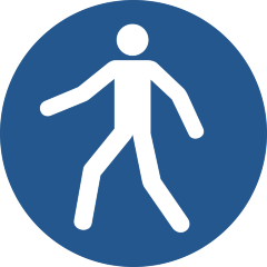 Знак M024 Использовать эту пешеходную дорожку