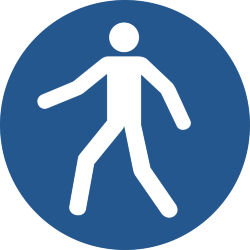 Знак M024 Использовать эту пешеходную дорожку