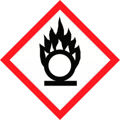 Пиктограмма опасности GHS03 Пламя над окружностью