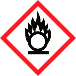 Пиктограмма опасности GHS03 Пламя над окружностью