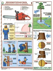 Комплект плакатов: Безмоторная пила. Безопасность работы на лесосеке, 3 листа