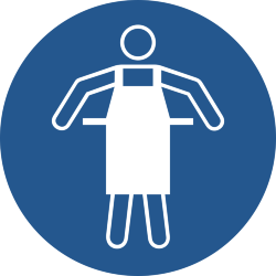 Знак M026 Использовать защитный фартук