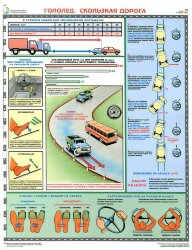 Комплект плакатов: Вождение автомобиля в сложных условиях, 5 листов