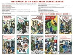 Плакат Инструктаж по пожарной безопасности, 1 штука