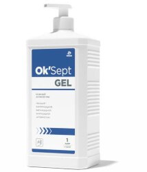 Антисептик гелевый OK’SEPT 1 литр с дозатором