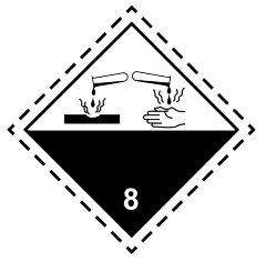 Знак Коррозионные вещества класс 8