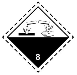 Знак Коррозионные вещества класс 8
