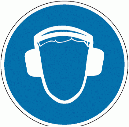 Знак M03 Работать в защитных наушниках
