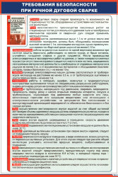 Плакат: Требования безопасности при ручной дуговой сварке