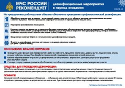 Плакат МЧС: Дезинфекционные мероприятия в период эпидемии и пандемии