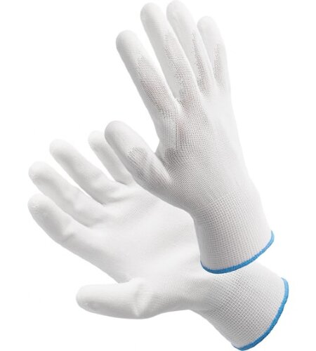 Перчатки рабочие G40 с полиуретановым покрытием белые