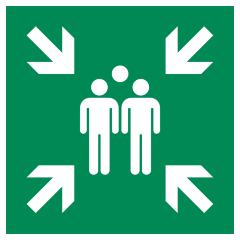 Знак E007 Сборный пункт эвакуации