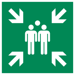 Знак E007 Сборный пункт эвакуации