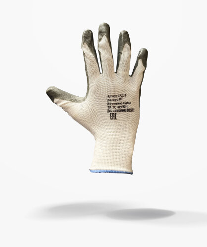 Перчатки рабочие LF231 нейлоновые с нитриловым покрытием