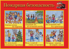 Плакат Пожарная безопасность, 1 штука