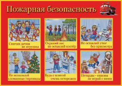 Плакат Пожарная безопасность, 1 штука