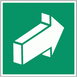 Знак E18 Открывать движением от себя