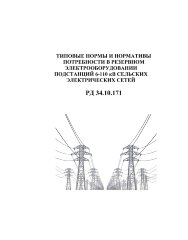 РД 34.10.171 (СО 153-34.10.171). Типовые нормы и нормативы потребности в резервном электрооборудовании подстанций 6-110 кВ сельских электрических сетей