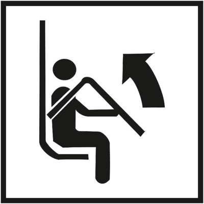 Знак PP38 Поднимите поручень