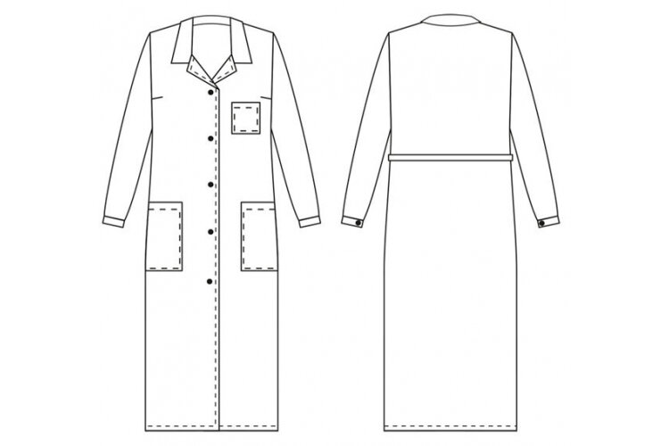 Халат белый бязь женский