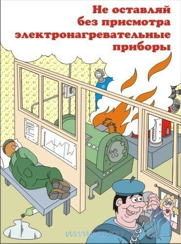 Комплект плакатов: Основы пожарной безопасности, 8 штук