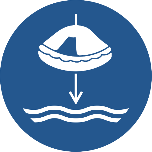 Знак M040 Спустить на воду