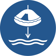 Знак M040 Спустить на воду