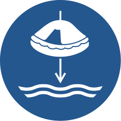 Знак M040 Спустить на воду