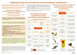Плакат: Профилактика вредного воздействия - локальной вибрации на работников (лист 18)