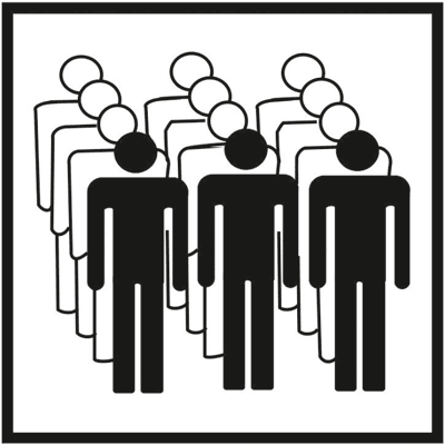 Знак PP42 Держитесь по трое