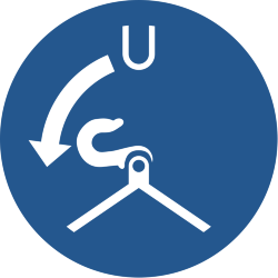 Знак M042 Отдать лопари (крюки)