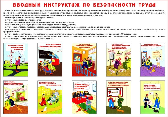 Плакат "Вводный инструктаж по ОТ" А2